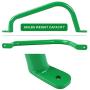 Purife 17 Metal Playground Safety Handle (Set of 2), Heavy Duty Outdoor Swing Set Safety Grab Handle, Play Set Handle Grip for Playhouse, Jungle Gym, Included Mounting Hardware Parts - Green