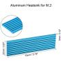 uxcell M.2 Aluminum Heatsink 70x22x3mm E-Shape Blue for 2280 SSD