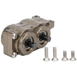 Vbest life RC Car Transfer Case Replacement Part, CNC Metal Forward and Reverse Gearbox Transfer Case for SCX10 1/10 RC Crawler