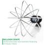 DRAGONN Set of 3 Stainless Steel Silicone handles. Milk & Egg Beater Balloon Metal Blending, Beating and Stirring. Whisk