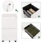 DEVAISE Vertical File Cabinet with Lock, Mobile Filing Cabinet for Legal/Letter/A4 Files, Fully Assembled Except Wheels, White DEVAISE Vertical File Cabinet with Lock, Mobile Filing Cabinet for Legal/Letter/A4 Files, Fully Assembled Except Wheels, White