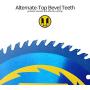 OVERPEAK 7-1/4inch Circular Saw Blade 60 Tooth Non-Ferrous Metal Cutting Saw Blades with 5/8-Inch Arbor and PermaShield Coating