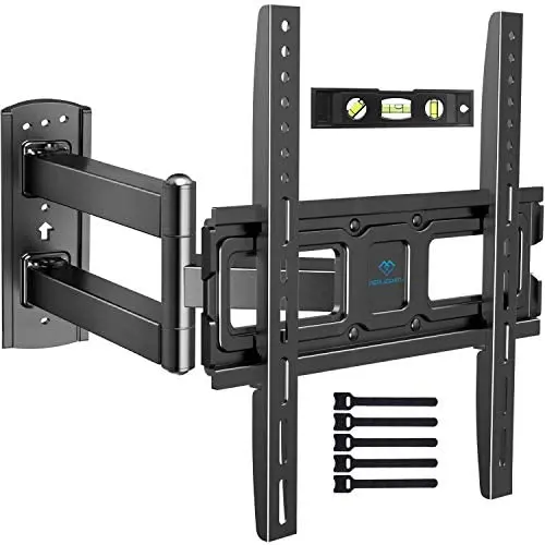PERLESMITH TV Wall Mount Bracket Full Motion Single Articulating Arm for Most 32-55 Inch LED, LCD, OLED, Flat Curved TVs with Tilt, Swivel and Rotation up to 77lbs VESA 400x400mm PERLESMITH TV Wall Mount Bracket Full Motion Single Articulating Arm for Most 32-55 Inch LED, LCD, OLED, Flat Curved TVs with Tilt, Swivel and Rotation up to 77lbs VESA 400x400mm