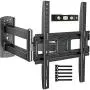 PERLESMITH TV Wall Mount Bracket Full Motion Single Articulating Arm for Most 32-55 Inch LED, LCD, OLED, Flat Curved TVs with Tilt, Swivel and Rotation up to 77lbs VESA 400x400mm PERLESMITH TV Wall Mount Bracket Full Motion Single Articulating Arm for Most 32-55 Inch LED, LCD, OLED, Flat Curved TVs with Tilt, Swivel and Rotation up to 77lbs VESA 400x400mm