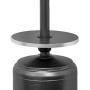 Hiland HLDS01-WCBT 48,000 BTU Propane Patio Heater w/Wheels and Table, Large, Hammered Silver