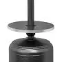 Hiland HLDS01-WCBT 48,000 BTU Propane Patio Heater w/Wheels and Table, Large, Hammered Silver