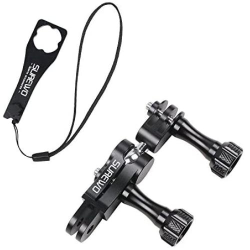 SUREWO Ball Joint Mount,Aluminum Swivel Arm Mount with Aluminium Wrench Compatible with GoPro Hero 9/8/7/(2018) 6 5 Black,4 Session,4 Silver,3+,DJI Osmo Action,YI,Campark,AKASO and More