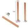 BENBO 100 Pieces Smokeless 5.1 X 0.5 Inch Wood Natural Candle Wicks with Iron Stand Candle Cores for DIY Candle Making Craft