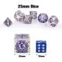 DNDND Giant DND Dice Set,7 PCS Translucent Polyhedral D&D Dice Set with Gift Metal Box for Dungeons and Dragons DND Rolling and Table Games (Translucent with Purple Number) DNDND Giant DND Dice Set,7 PCS Translucent Polyhedral D&D Dice Set with Gift Metal Box for Dungeons and Dragons DND Rolling and Table Games (Translucent with Purple Number)