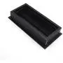 Antrader 160mm Length Black Metal Rectangle Wire Cable Grommet Hole Cover for Computer Desk Table (Black) Antrader 160mm Length Black Metal Rectangle Wire Cable Grommet Hole Cover for Computer Desk Table (Black)