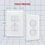 Enerlites Duplex Wall Plates Kit , model 8821-W Home Electrical Outlet Cover, 1-Gang Standard Size, Unbreakable Polycarbonate Material, White - 10 pack
