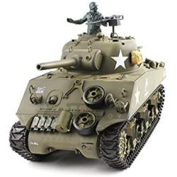 Heng Long 2.4Ghz TK6.0 1/16 Scale Radio Remote Control US M4A3 Sherman (105mm Howitzer) Tank Air Soft RC Battle Tank Smoke & Sound