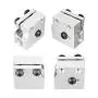 Onyehn 5 pcs/lot Volcano Eruption Heat Block Hot End for 1.75/3mm Filament Aluminium Extruder J-Head Heater Block fit for E3D Volvano Print Head Hot End Heating Block for 3D Printers Part