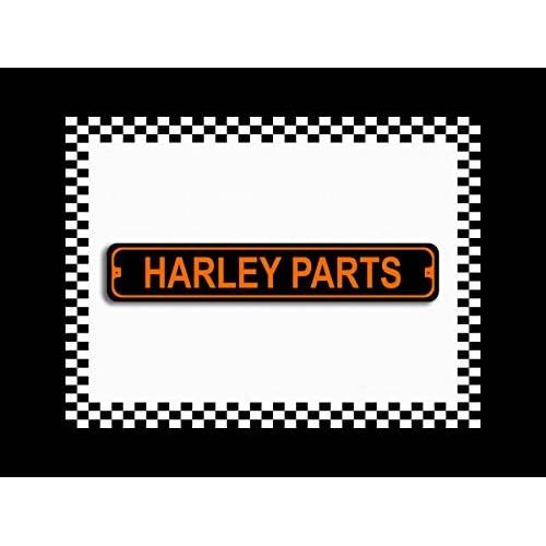 Harley Parts Here Novelty Metal Harley Street Sign 3x18