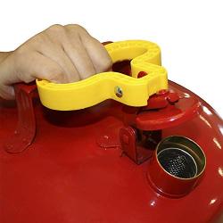 Eagle UI-20-FS Red Galvanized Steel Type 1 Gasoline Safety Can with Funnel, 2 gallon Capacity, 9.5'' Height, 11.25'' Diameter