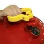 Eagle UI-20-FS Red Galvanized Steel Type 1 Gasoline Safety Can with Funnel, 2 gallon Capacity, 9.5'' Height, 11.25'' Diameter Eagle UI-20-FS Red Galvanized Steel Type 1 Gasoline Safety Can with Funnel, 2 gallon Capacity, 9.5'' Height, 11.25'' Diameter