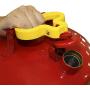 Eagle UI-50-FS Red Galvanized Steel Type I Gasoline Safety Can with Funnel, 5 gallon Capacity, 13.5'' Height, 12.5'' Diameter,Red/Yellow