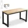 Tribesigns Modern Simple Style Computer Desk PC Laptop Study Table Office Desk Workstation for Home Office, Walnut + Black Leg Tribesigns Modern Simple Style Computer Desk PC Laptop Study Table Office Desk Workstation for Home Office, Walnut + Black Leg