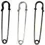 6 PCS 4 Inch Large Electroplating Alloy Bright Metal Safety Pins Scarves Buckle Shawl Clip Jewelry Brooch DIY Accessories for Clothing Locking Ornament Color Random