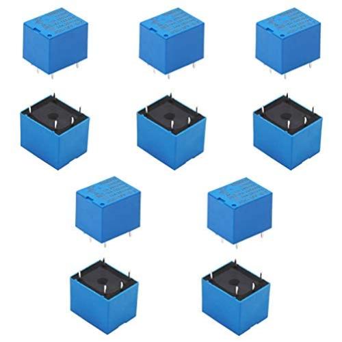 smseace 10PCS T73 12V 5Pin Blue General Purpose Relay Plastic Metal Electronic Component Mini Power Relay T73-B-5P-12V