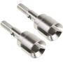 4pcs 02033 Metal Wheel Stub Axle for 1/10 Scale Redcat HSP Exceed Model Car Spare Parts (Silver)