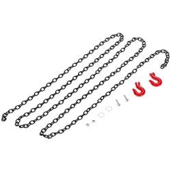 Vertily Metal Hitch Trailer Hook Simulation Climbing Tow Chain with Trailer Hook for 1/10 Axial SCX10 Climbing Off-Road Car Truck Racing Part Accessory for Kid Toy Gift