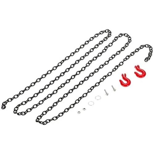 Vertily Metal Hitch Trailer Hook Simulation Climbing Tow Chain with Trailer Hook for 1/10 Axial SCX10 Climbing Off-Road Car Truck Racing Part Accessory for Kid Toy Gift