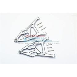 for Traxxas Unlimited Desert Racer 4X4 (#85076-4) Upgrade Parts Aluminum Front Lower Suspension Arm - 1Pr Set Gray Silver