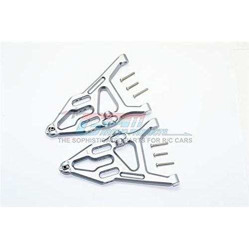 for Traxxas Unlimited Desert Racer 4X4 (#85076-4) Upgrade Parts Aluminum Front Lower Suspension Arm - 1Pr Set Gray Silver