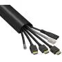 D-Line TV Cable Raceway On-Wall Cord Cover Black | 39 Inch Large Channel to Hide and Conceal Cords, Cables, or Wires | Cable Management | 2” (W) x 1” (H)