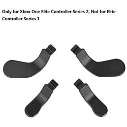 4 PCS Metal Paddles, Stainless Steel Hair Trigger Locks Replacement Parts for Xbox One Elite Controller Series 2 (Black)