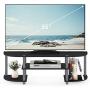 Furinno Turn-S-Tube Wide TV Entertainment Center, Black/Grey