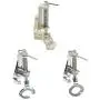 3pcs Large Metal Darning/Free Motion Sewing Machine Presser Foot for All Low Shank Brother Singer Babylock Janome and More Sewing Machines - Include Close Toe, Open Toe and Quilting Foot