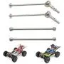 1 Set Universal Metal Front / Rear Drive Dogbone Shaft Upgrade Parts for WLtoys 144001 1/14 RC Cars Hobby Toys - 2pcs Front Drive Shaft 2pcs Rear Dog Bone