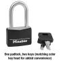 Master Lock 141DLF Covered Aluminum Padlock with Key, Black