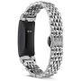 Shangpule Compatible for Fitbit Inspire HR / Inspire 2 / Inspire Bands , Stainless Steel Metal Replacement Wrist Band for Fitbit Inspire Women Man Large Small (Silver)