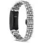 Shangpule Compatible for Fitbit Inspire HR / Inspire 2 / Inspire Bands , Stainless Steel Metal Replacement Wrist Band for Fitbit Inspire Women Man Large Small (Silver)