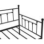 Daybed with A Trundle Twin Size,Daybed Metal Frame with Pullout Trundle for Kids Teens and Adults, No Box Spring Needed (Black) Daybed with A Trundle Twin Size,Daybed Metal Frame with Pullout Trundle for Kids Teens and Adults, No Box Spring Needed (Black)