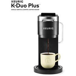 Keurig K-Duo Plus Coffee Maker, Single Serve and 12-Cup Carafe Drip Coffee Brewer, Compatible with K-Cup Pods and Ground Coffee, Black