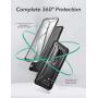 YOUMAKER Designed for Galaxy S9 Plus Case, Heavy Duty Protection Kickstand with Built-in Screen Protector Shockproof Case Cover for Samsung Galaxy S9 Plus 6.2 inch - Black