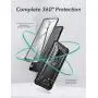 YOUMAKER Designed for Galaxy S9 Plus Case, Heavy Duty Protection Kickstand with Built-in Screen Protector Shockproof Case Cover for Samsung Galaxy S9 Plus 6.2 inch - Black