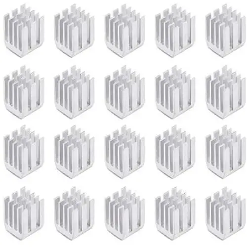 uxcell Heatsink with Thermal Conductive Adhesive Tape 9 x 9 x 12mm Silver 20pcs uxcell Heatsink with Thermal Conductive Adhesive Tape 9 x 9 x 12mm Silver 20pcs