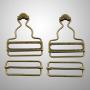 Healifty 4pcs Overall Buckles Retro Suspender Buckles Overall Clip Replacement for Trousers Cotton Jacket Jeans Bronze
