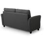 ZINUS Ricardo Loveseat Sofa / Tufted Cushions / Easy, Tool-Free Assembly, Dark Grey