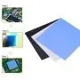 Zer one 100x100x2.0mm CPU Thermal Pad, Silicon Thermal Conductivity Sheet Insulation Paste Gap Filler Heatsink Cooling Pads(Blue)