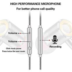 [2Pack] Earphones,in-Ear Earbuds Headphones Wired Headphone Metal Noise Cancelling Stereo Heave Bass with Mic and Remote for Phones,Samsung Galaxy,MP3 Players and All 3.5mm Music Device