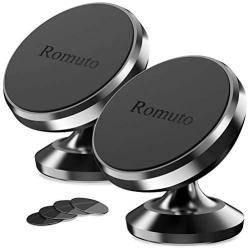 [ 2 Pack ] Magnetic Phone Car Mount, Universal Car Phone Holder for Dashboard, Cell Phone Car Kits, 360° Adjustable Magnet Cell Phone Mount Compatible with Apple iPhone, Samsung Galaxy, pixel and More