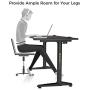 EUREKA ERGONOMIC Gaming Desk Captain Series Home Office Computer Gaming Desk Mouse Pad New Polygon Legs Design (47 inch, Black)