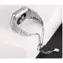 Secbolt Bling Metal Bands Compatible with Apple Watch Band 38mm 40mm iwatch SE Series 6/5/4/3/2/1, Dressy Jewelry Diamond Cuff Bracelet Bangle Wristband Women, Silver