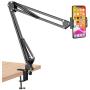 Cell Phone Holder, Phone Clip Holder Clamp for Desk,Universal Phone Stand Holder Mount Flexible 360° Rotation,Long Arm Bracket for 3.5-6.5in Phones Mobile Stand for Bed, Office, Kitchen
